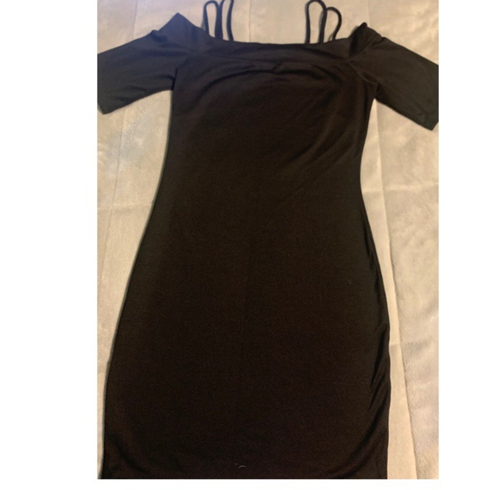 Shoulder Black dress